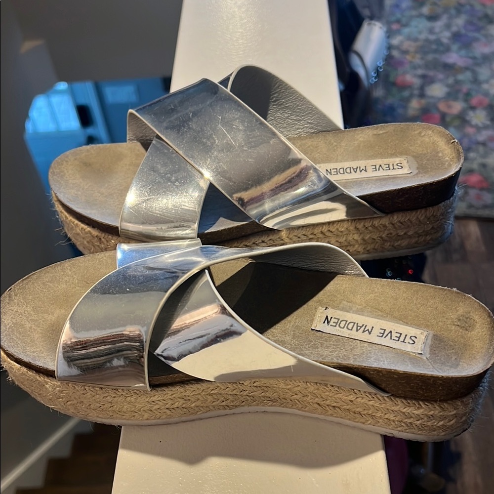 Steve Madden Silver Women's Sandals
